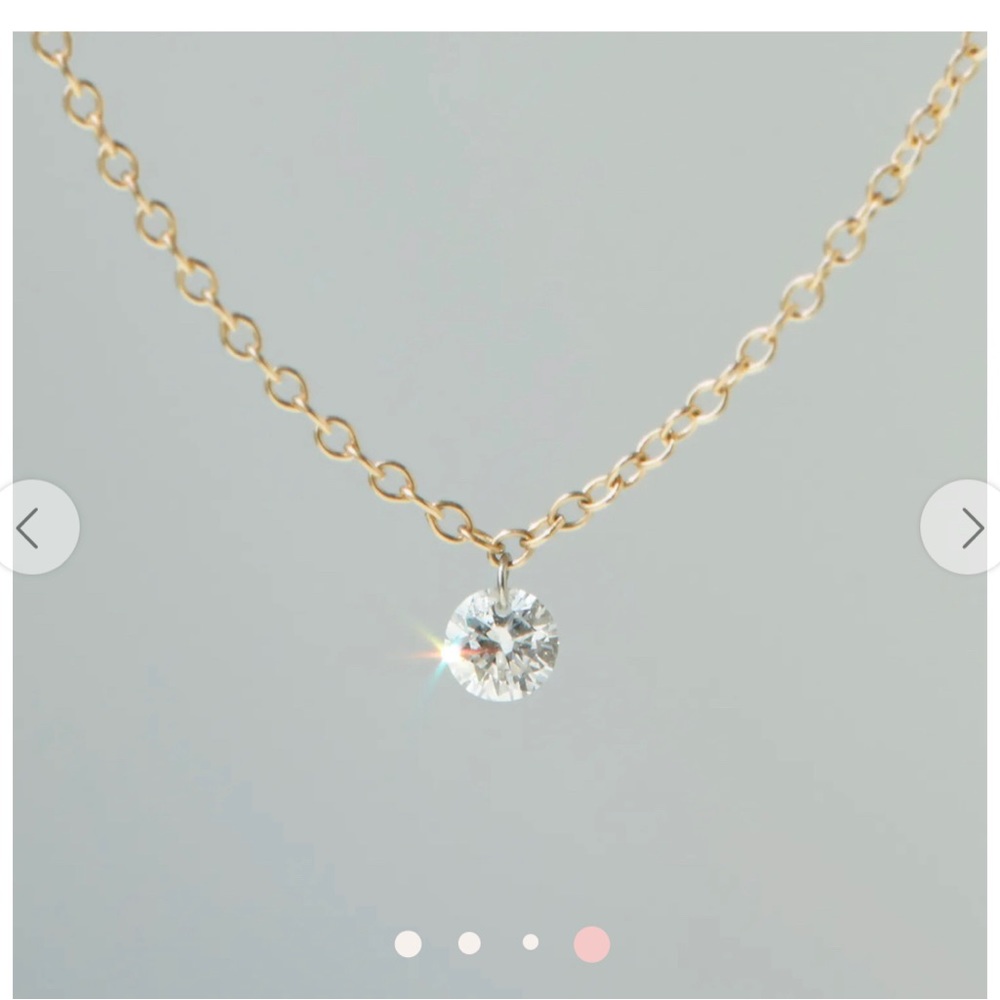 Catbird diamond pinprick necklace (yellow gold)